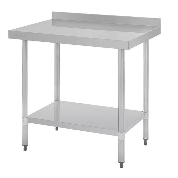 Kitchen Work Bench with Undershelf & Splashback 700x900x900mm Stainless Steel