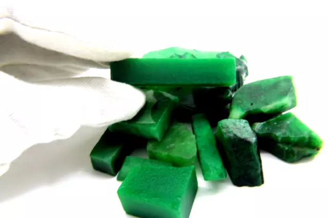 Earth Mined 100% Natural Jadeite Jade Green Rough 1000 Ct Certified Uncut Stones