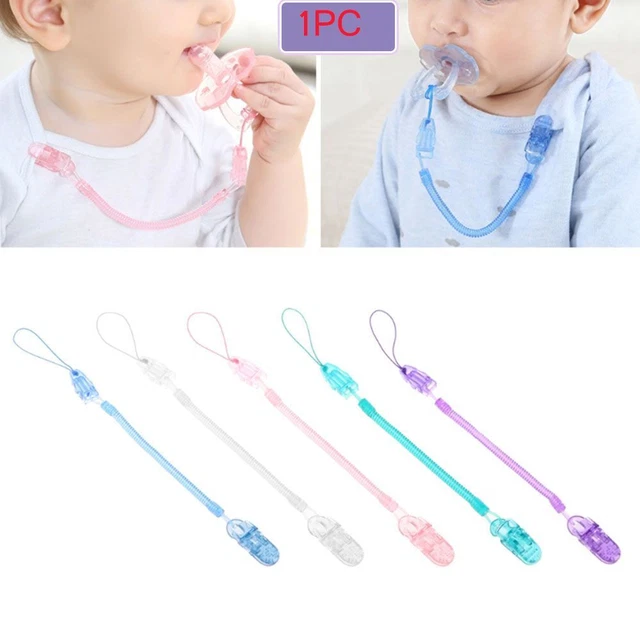 1 pieza hágalo usted mismo chupete de cadena juguete para masticar clips ficticios bebé dentición correa para pezón
