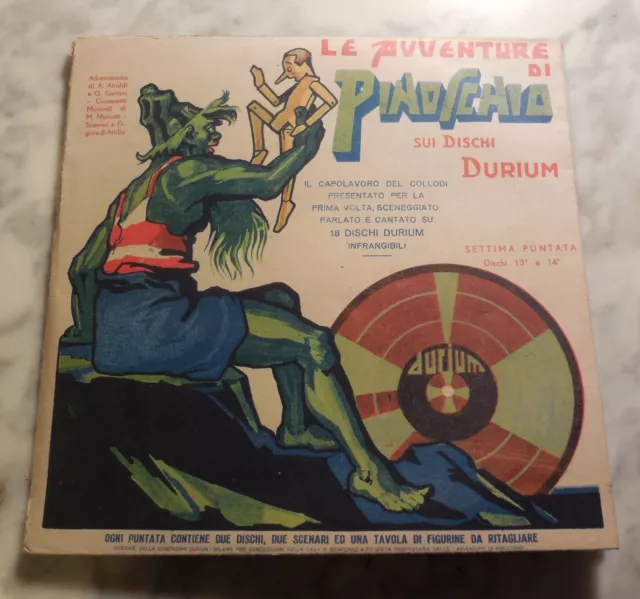 1933 Les Aventures De Pinocchio Disque Durium Dessin Rigagliare N°13 Et N°14