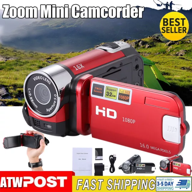 Digital Video Camera Full HD 1080P 32GB 16x Zoom Mini Camcorder DV Camera 🌟 DE