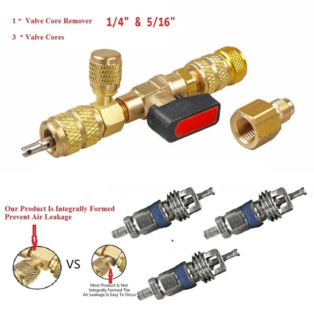 Outil D'installation De Valve Pour Climatisation R410A/R22 – Double Port SAE 1/4 Et 5/16, Neuf Sous Blister