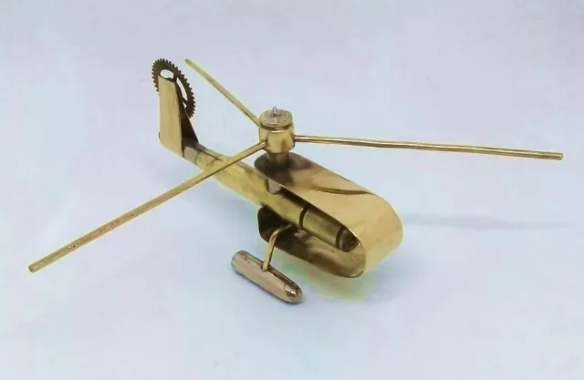 Trench Art Helicopter Paperweight Military Made from WW2 Original Shells Bullets