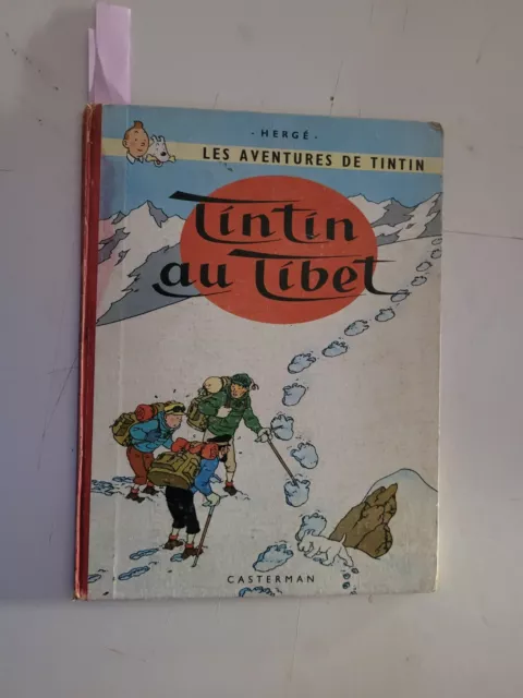 Ancien album "Tintin au Tibet" EO française 1960 en bon état.