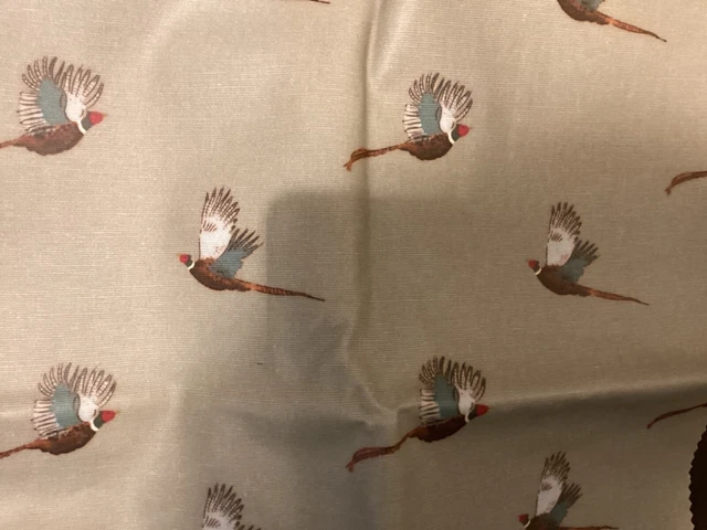 Fabric clearance Sophie Allport oil cloth fabric phasants 33x110cm