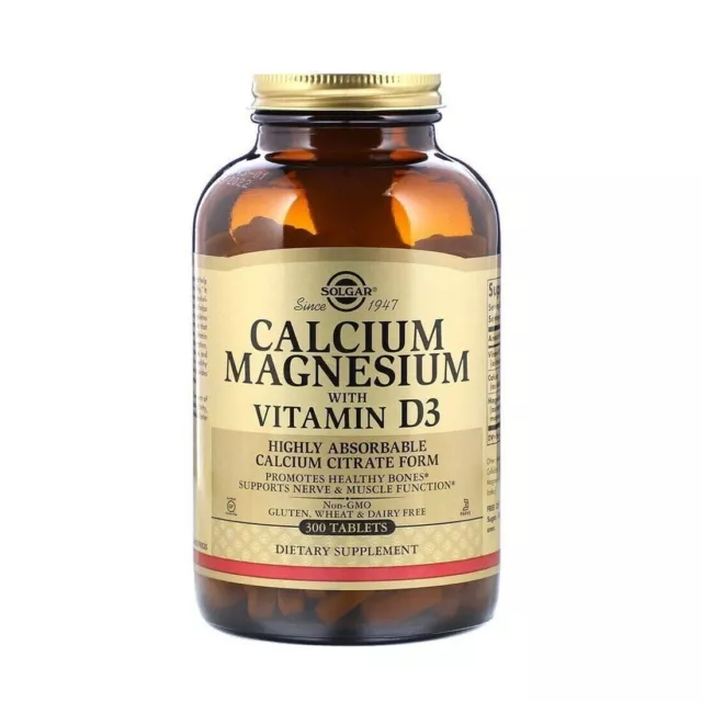 Solgar Calcium Magnesium with Vitamin D3 300 Tabs