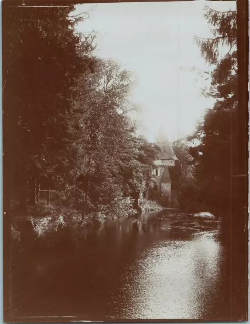 France, Rennes-en-Grenouilles, Le château de Bois-du-Maine 2, Vintage print, cir