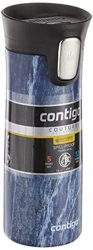 Contigo Coffee Couture Autoseal Vacuum-Insulated Travel Mug, 14oz, Blue Slate