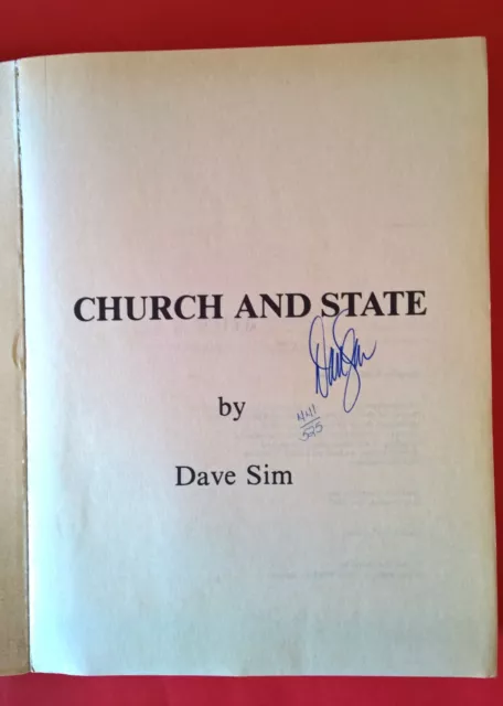 Cerebus Church & State TPB Signed and Numbered Dave Sim 1st print 1987 Misprint