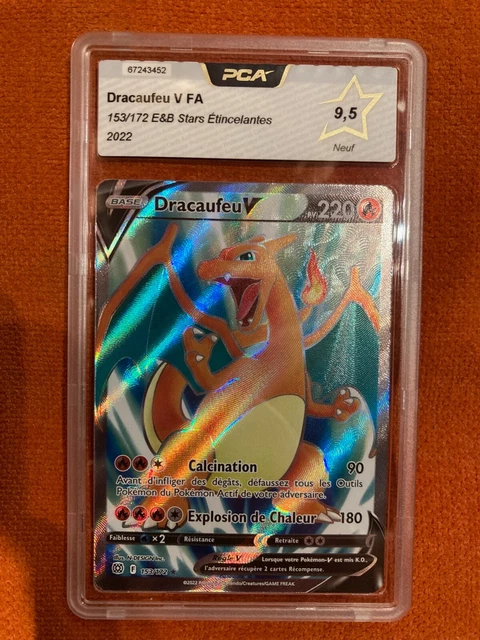 Carte Pokémon Dracaufeu V 153/172 PCA 9,5 NEUF