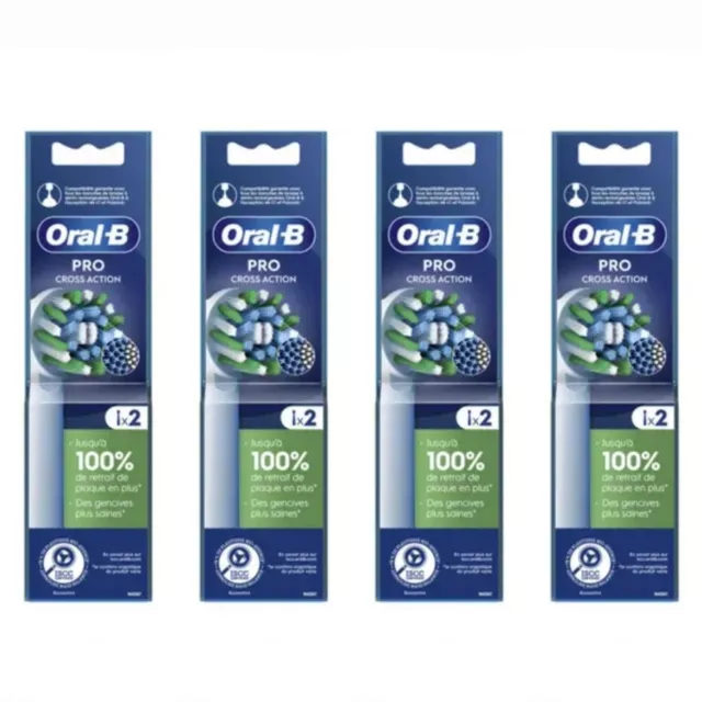 8 Brossettes Oral B Pro Cross Action