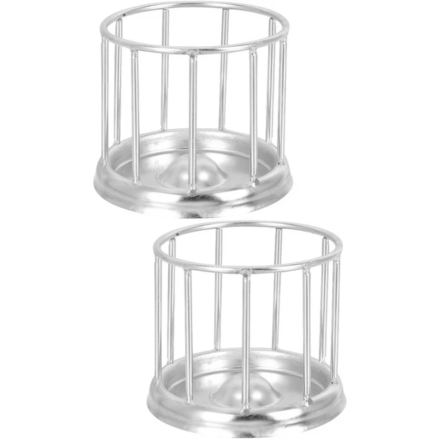 2 Pc Turtle Feeder Lizard Feeding Bowl Pet Cage Auto Stainless Steel