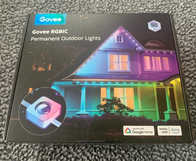 GOVEE PERMANENT OUTDOOR Lights 15M, Smart RGBIC Outdoor Lights with 72 ...