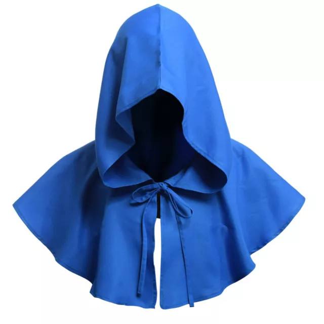 Men Women Medieval Cowl Hat Renaissance Monk Halloween Cosplay Hooded Cape 69