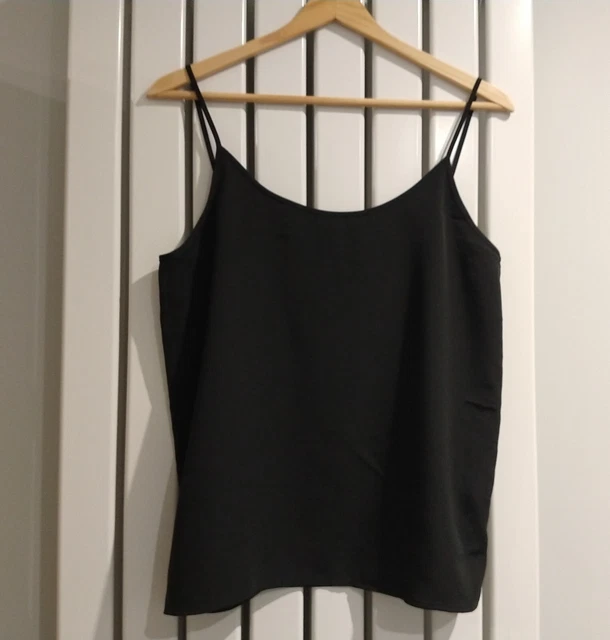 Camicia vintage BHS nera seta taglia 12 lingerie anni '90 