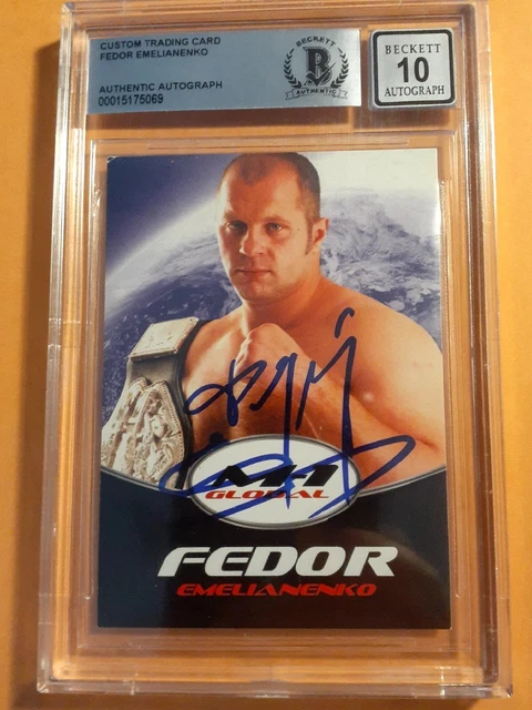 Extremely Rare Fedor Emelianenko Signed Autograph M-1 Rookie Trading Card Bas 10