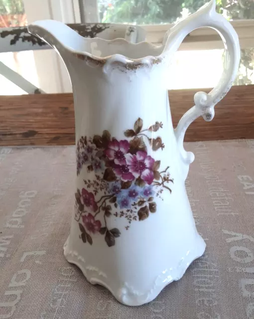 White Floral Print Ceramic Australian Handmade Jug