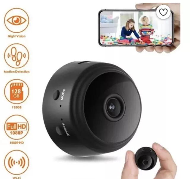 Mini Caméra Wifi Hd 1080 P Petite Caméra Sans Fil Home Baby Vision De Nuit