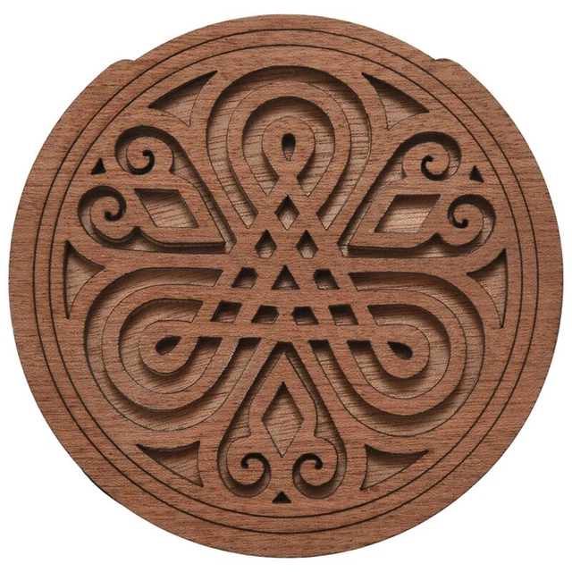 Guitar Wooden Soundhole Sound Hole Cover  Feedback Buffer Mahogany Wood for EQh