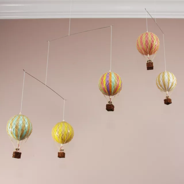 Hot Air Balloon Nursery Mobile Hanging Baby Kids Home Décor Pastel Air Balloon