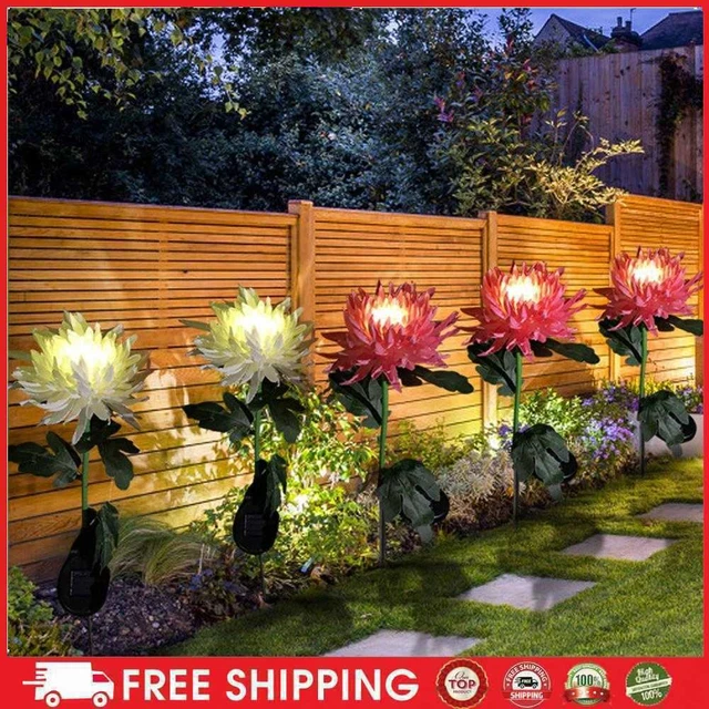Lámpara de simulación de flores de césped con luz de crisantemo jardín patio exterior