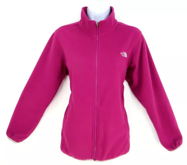 The North Face Fleece Jacket Girls Size XL 18 Pink Full Zip Activewear COZY!