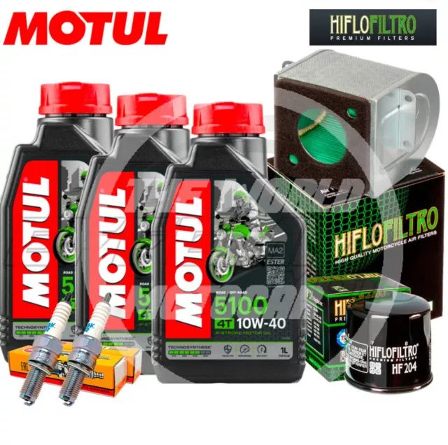 Tagliando HONDA CB 500 X  F 2013 2018 3L MOTUL 5100 10W40 + Filtri candele MOTO