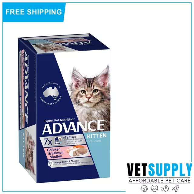 ADVANCE Adult (Chicken & Salmon) Medley Trays Wet Cat Food (85G*7) 1 Pack