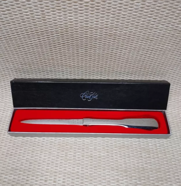 Vintage NOYMER BOSTON Letter Opener Knife Multi Tool w/ Leather