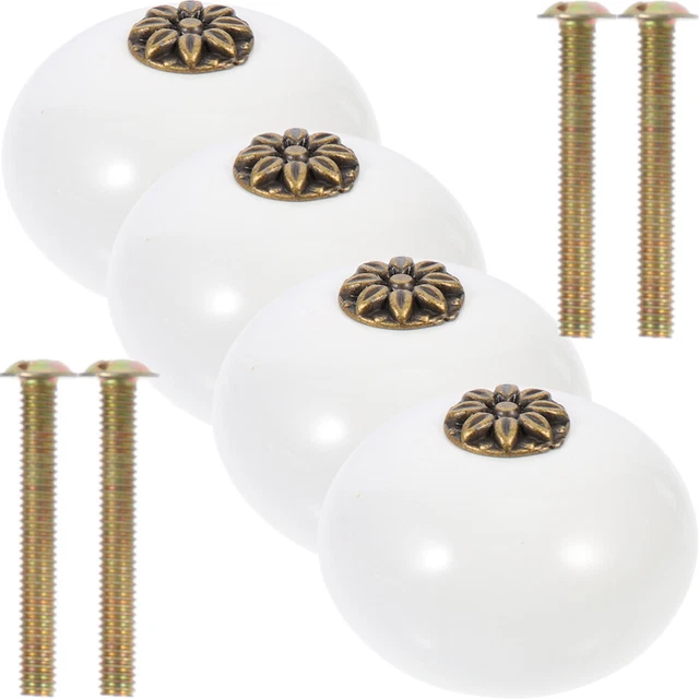 4 Pcs Cabinet Round Doorknob Drawer Handle Cabinet Knobs Simple 3