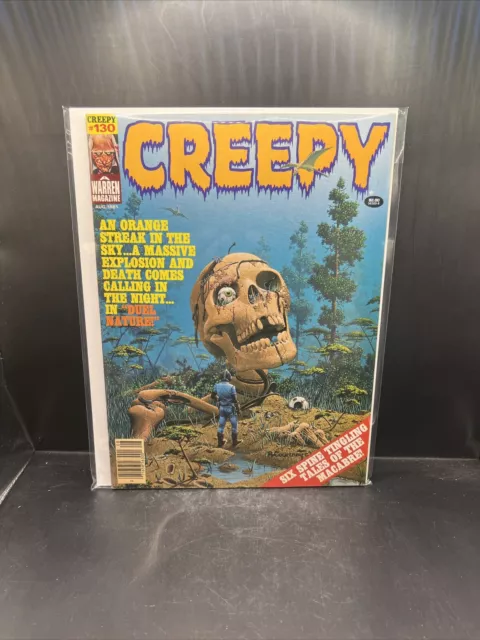 Creepy #130 Classic Skull Cover Bronze Age Horror Warren Publishing 1981(M7)(39)