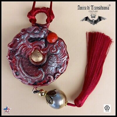 talisman women pendant necklace jewelry ethnic amulet buddhism dragon antique by