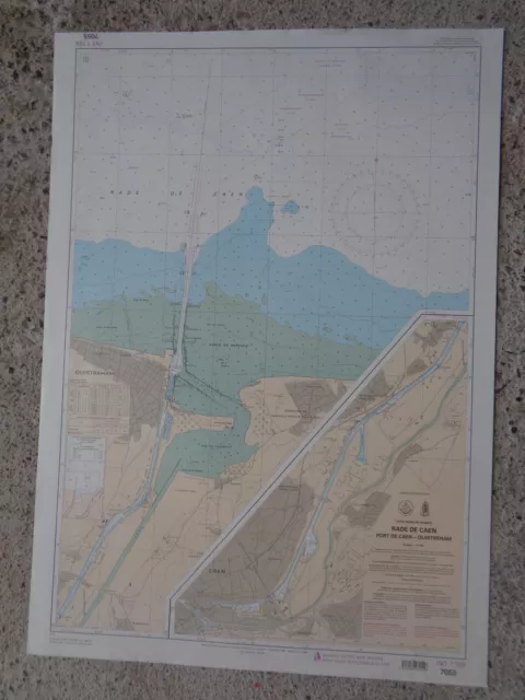 CARTE  MARINE / Rade de Caen Port de Caen - Ouistreham  1996