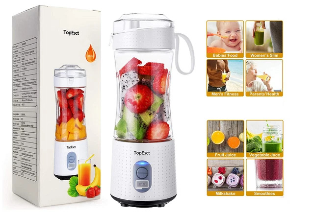 Mixeur Blender Portable Rechargeable avec 2 Tasses