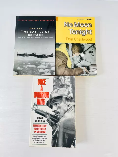 3 x War Novels The Battle of Britain, No Moon Tonight, Once a Warrior King