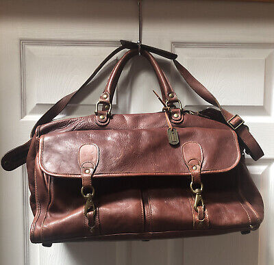 hartmann leather overnight/travel bag