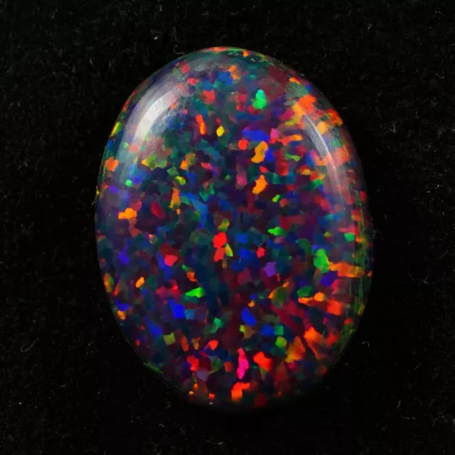 Black Fire Opal Oval Cabochon 16x12 mm 5 Cts AAA+ Australian Loose Gemstone