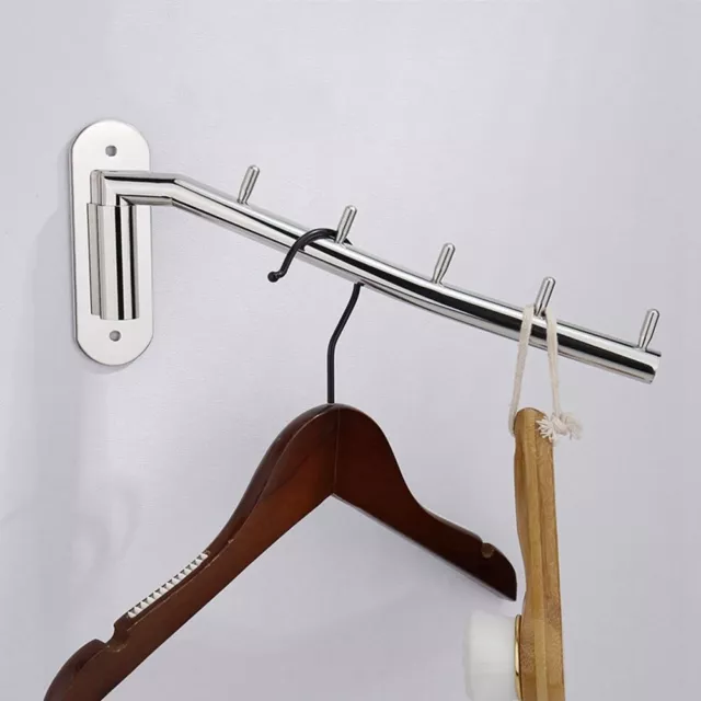 Movable Wall-mounted Robe Hook Stainless Steel Kitchen Door Coat Hanger