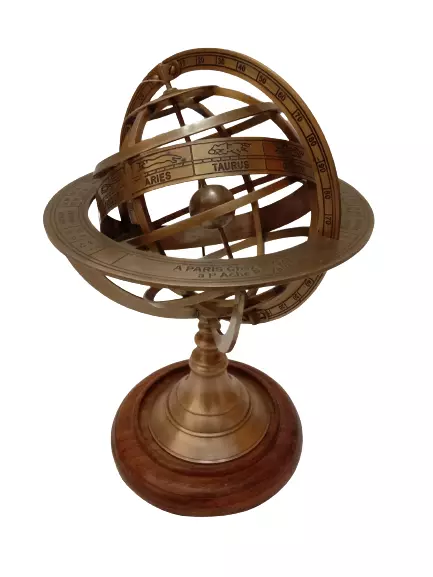 LARGE - Educational World Globe with Brass Stand - Office / Home Décor (2263)