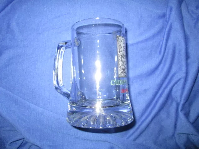 BIERGLAS / Sammlerglas mit Henkel  "Gildes Pilsener" Der Böttcher  H: 12,5cm