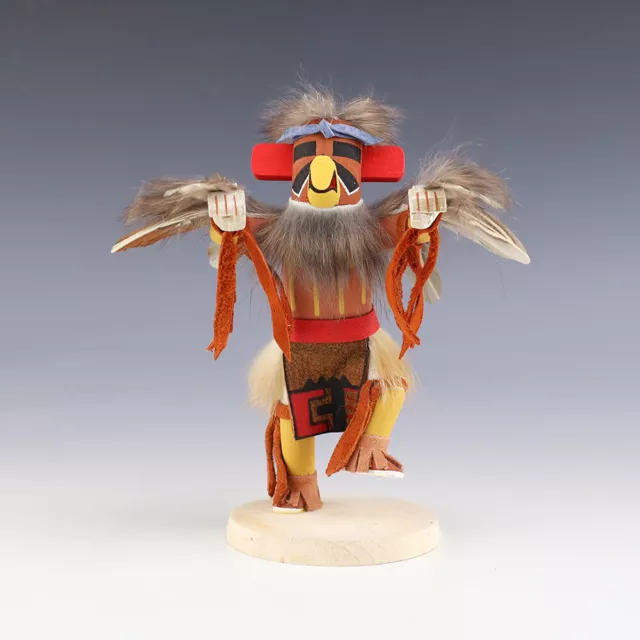 Native American Navajo Red Tail Hawk Kachina By Doradeen Frank