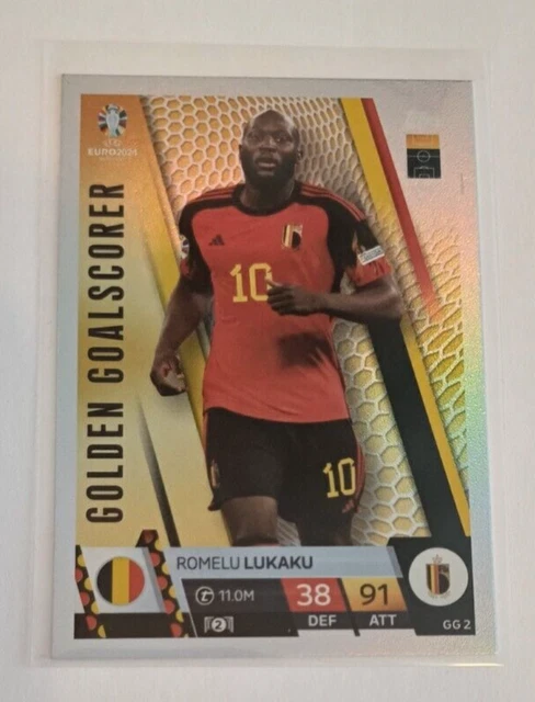 Carte Topps Match Attax Lukaku #BE1 Black Edge EURO 2024 Belgique