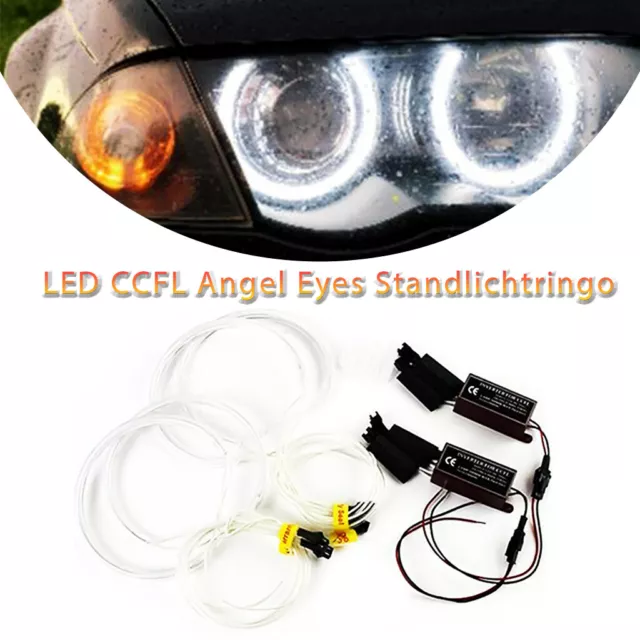 4x LED Angel Eyes Xenon Standlicht Ringe CCFL Scheinwerfer für BMW 3 7er E46 E39