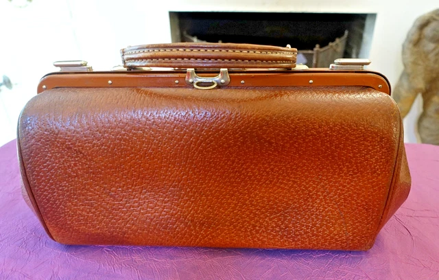 Ancien Sac De Médecin En Cuir Gladstone Bag Blairgowrie, Vintage Des Années 1900, Occasion