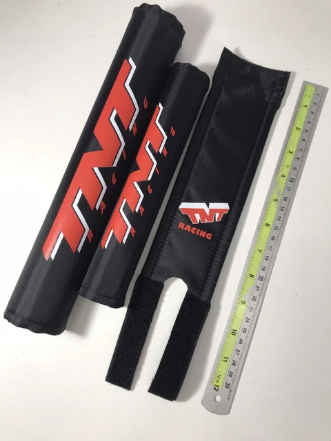 Torker BMX Pad Set – Vinyl Yellow On Black, Old School REPOP For Tange Koizumi PK Ripper