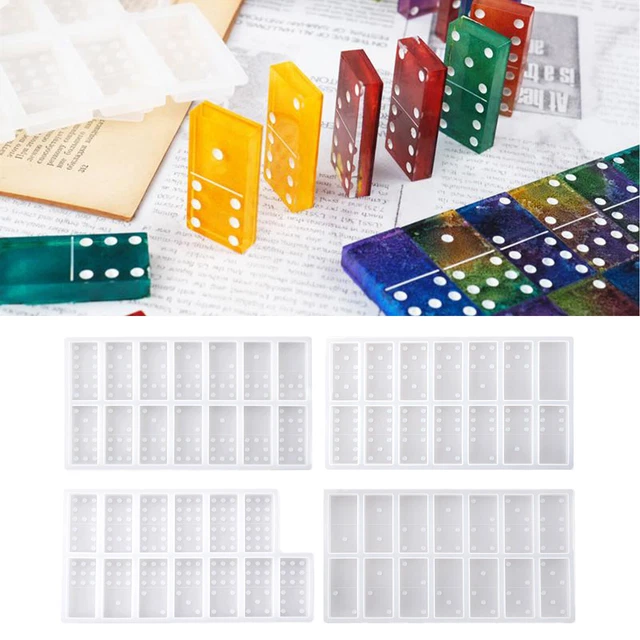 2Pcs Domino Silikonformen, Harz Epoxid Form für DIY Casting