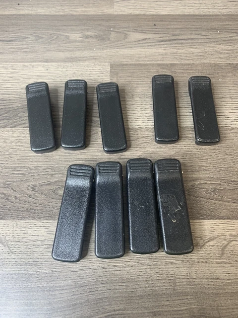 Lot of 9 Motorola 4205524W 3" Spring Portable Radio Belt Clips HT1000 MTS2000