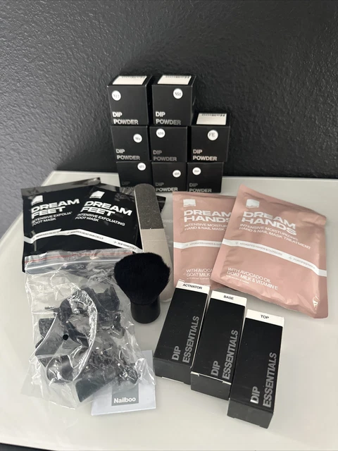 NUEVO Nailboo Dip Polvo Kit Inicial Seis Colores Nunca Usado
