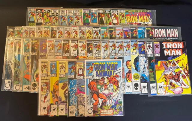 Iron Man - 59 Issue Lot #149-204 Annuals #6-8 Dr. Doom, 1st Rhodey As Iron Man!