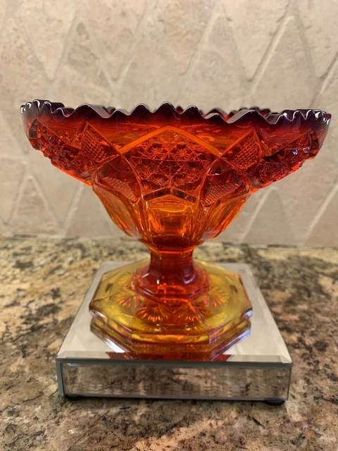 VTG Amberina Compote Nice!